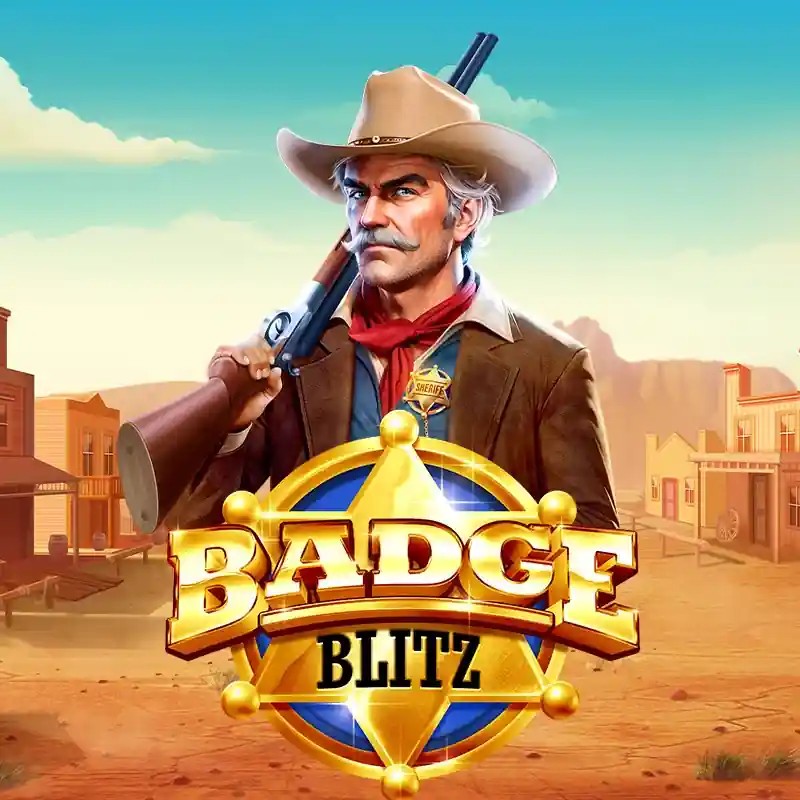Official Slots logo: Badge Blitz by Pragmatic Play at Quickwin Casino
