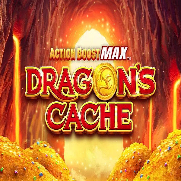 Action Boost Max Dragon's Cache by SpinPlay Games, showcased at quickwin-casino.eu – game logo