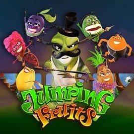 Jumping Fruits slot logo by Wazdan at Quickwin Casino