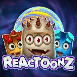 Reactoonz logo by Play'n GO at Quickwin Casino